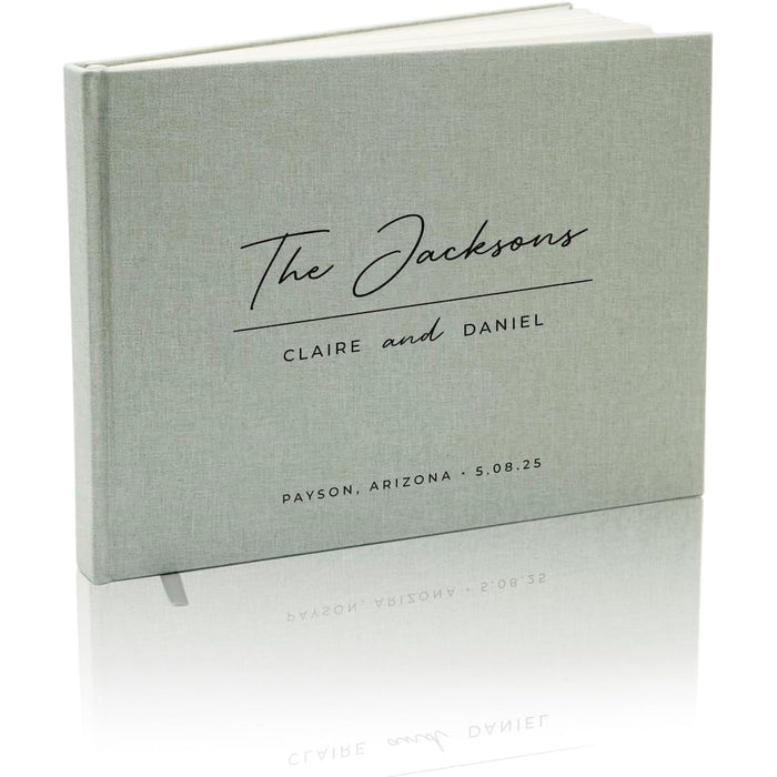 Real Linen Guest Book - 9.5 x 7" (Design 5)