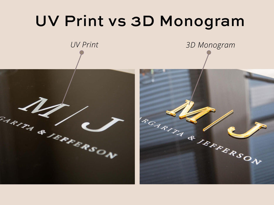 Wedding Guest Book Alternative (Black) w/ Optional 3D Monogram - Personalized Acrylic Plaque Guestbook, Wedding Reception Decor Signage