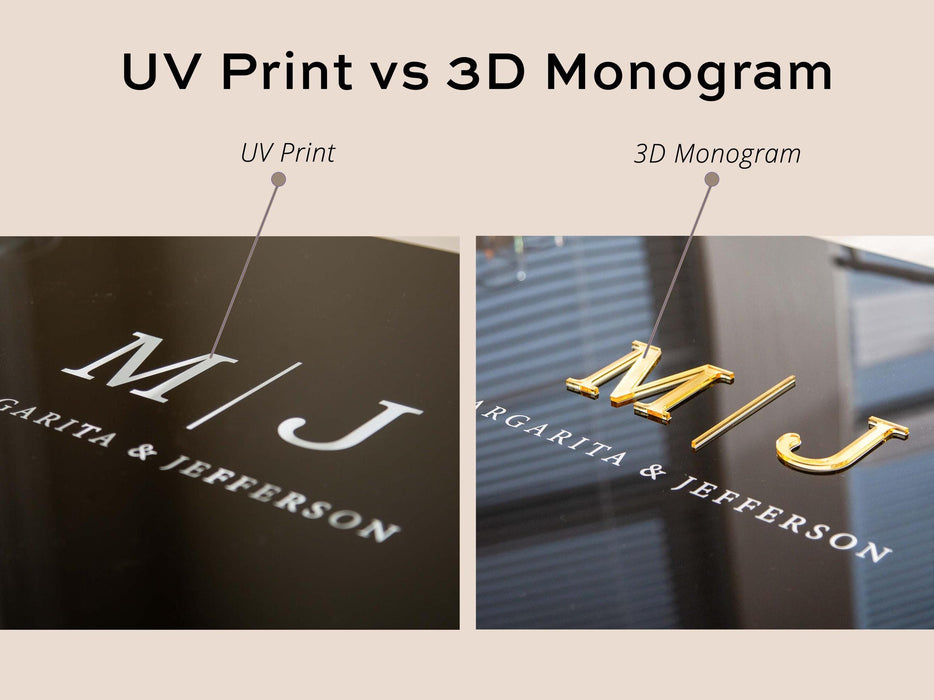 Wedding Guest Book Alternative (Black) w/ Optional 3D Monogram - Personalized Acrylic Plaque Guestbook, Wedding Reception Decor Signage