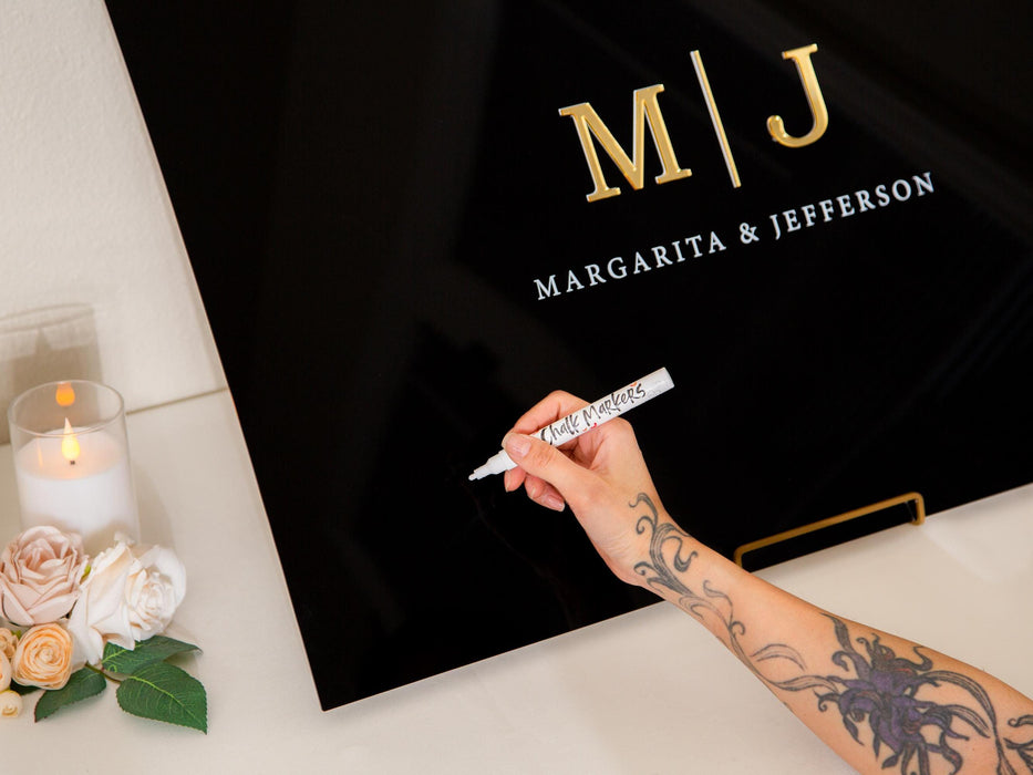 Bundle Wedding Guest Book Alternative and Acrylic Card Box, Cards & Gifts Sign, Custom Wedding Decor Reception Money Box