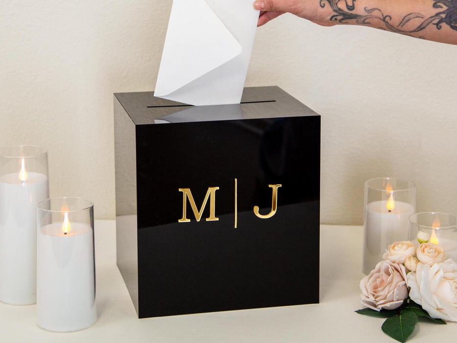 Bundle Wedding Guest Book Alternative and Acrylic Card Box, Cards & Gifts Sign, Custom Wedding Decor Reception Money Box