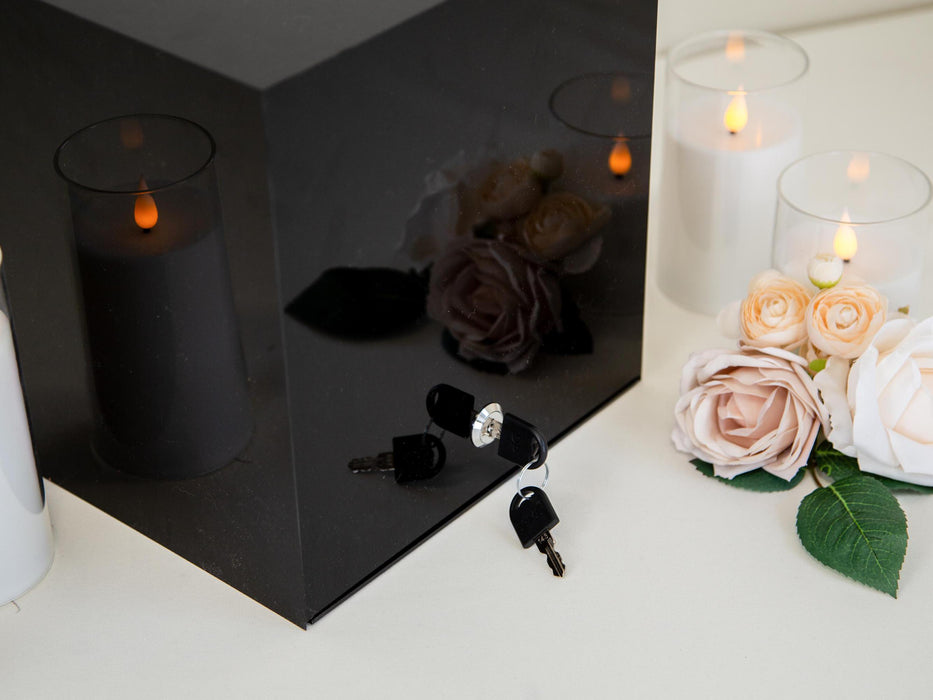 Acrylic Wedding Card Box - Custom Wedding Envelope Box with Lock, Personalized Wedding Decor, Memory Box for Gifts, Money Box