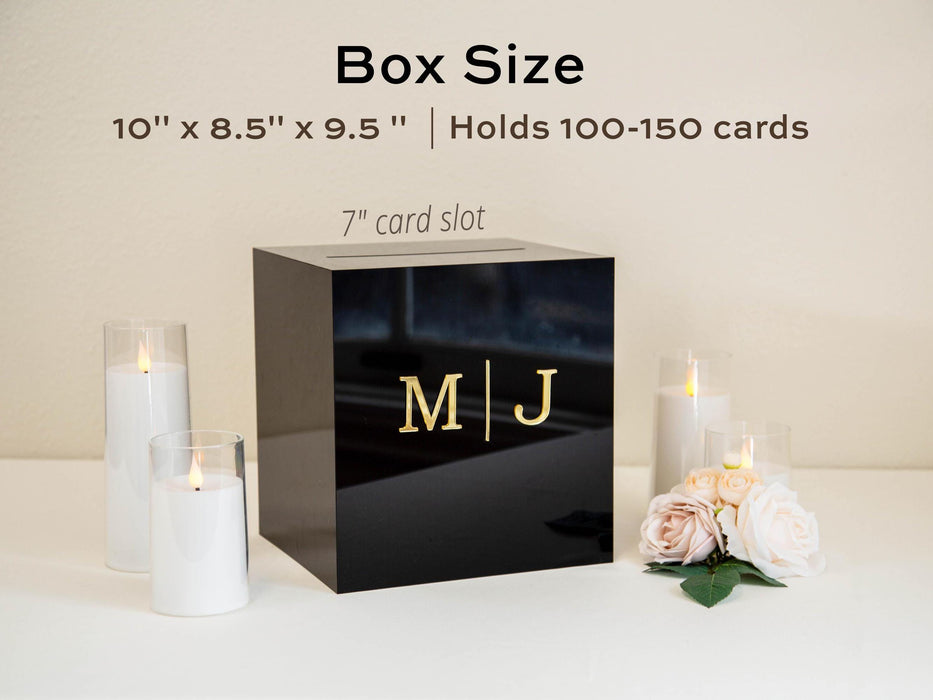 Acrylic Wedding Card Box - Custom Wedding Envelope Box with Lock, Personalized Wedding Decor, Memory Box for Gifts, Money Box