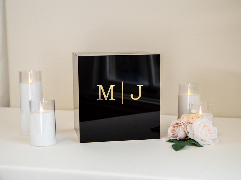 Acrylic Wedding Card Box - Custom Wedding Envelope Box with Lock, Personalized Wedding Decor, Memory Box for Gifts, Money Box