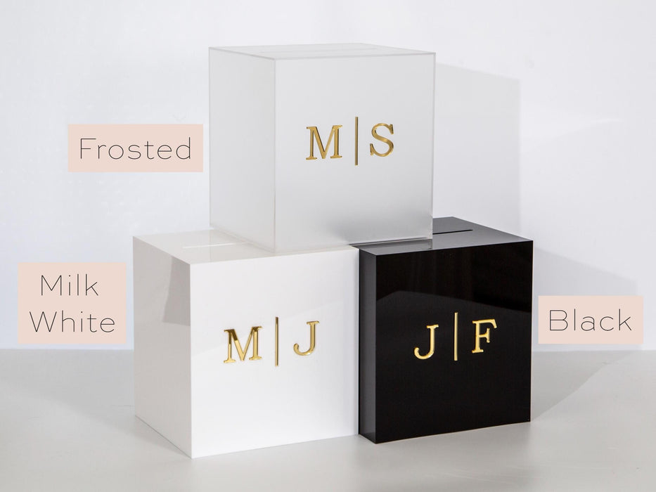 Acrylic Wedding Card Box - Custom Wedding Envelope Box with Lock, Personalized Wedding Decor, Memory Box for Gifts, Money Box