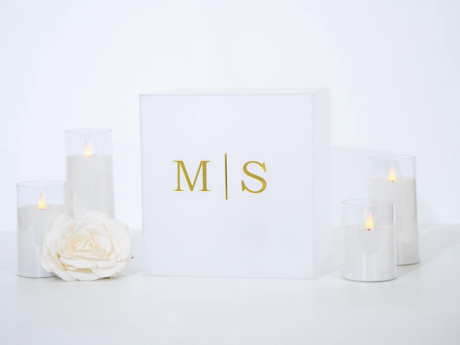 Acrylic Wedding Card Box - Custom Wedding Envelope Box with Lock, Personalized Wedding Decor, Memory Box for Gifts, Money Box