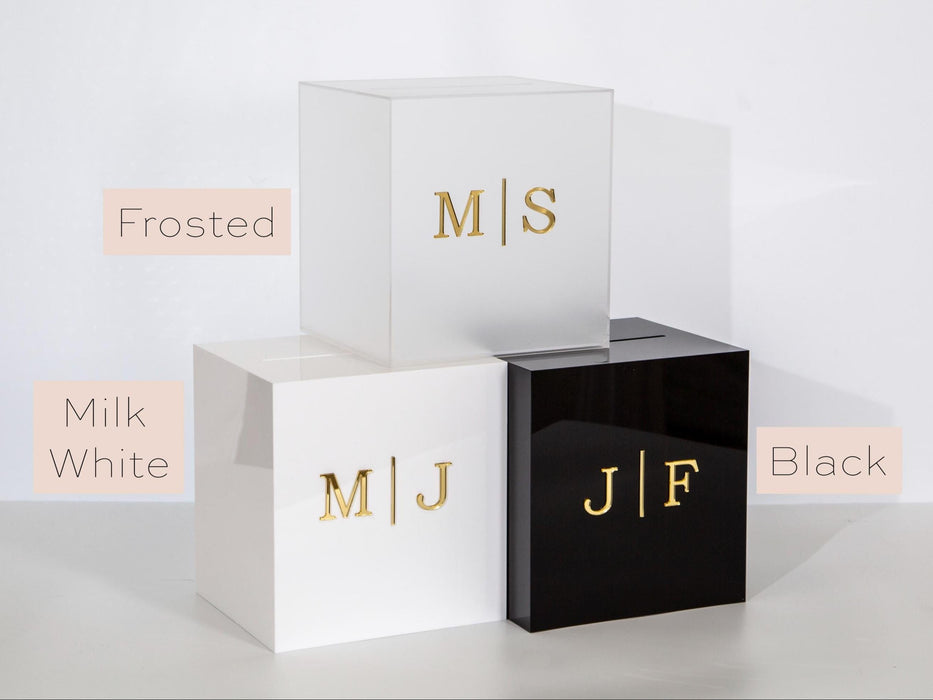 Acrylic Wedding Card Box - Custom Wedding Envelope Box with Lock, Personalized Wedding Decor, Memory Box for Gifts, Money Box