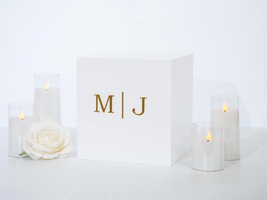 Acrylic Wedding Card Box - Custom Wedding Envelope Box with Lock, Personalized Wedding Decor, Memory Box for Gifts, Money Box