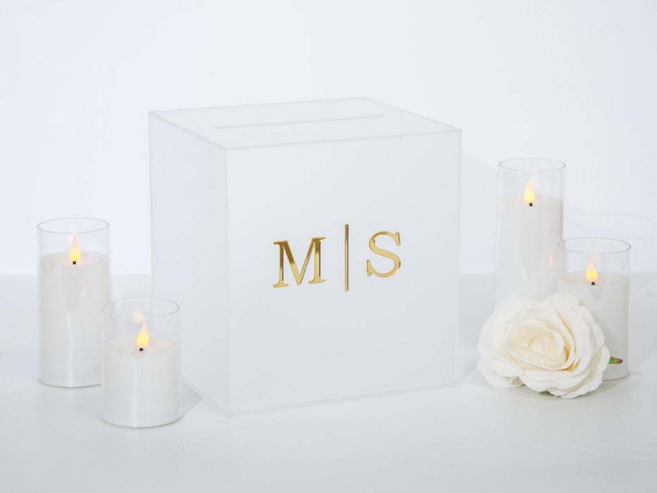 Acrylic Wedding Card Box - Custom Wedding Envelope Box with Lock, Personalized Wedding Decor, Memory Box for Gifts, Money Box