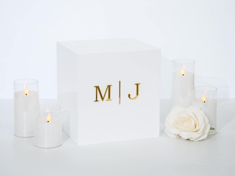 Acrylic Wedding Card Box - Custom Wedding Envelope Box with Lock, Personalized Wedding Decor, Memory Box for Gifts, Money Box