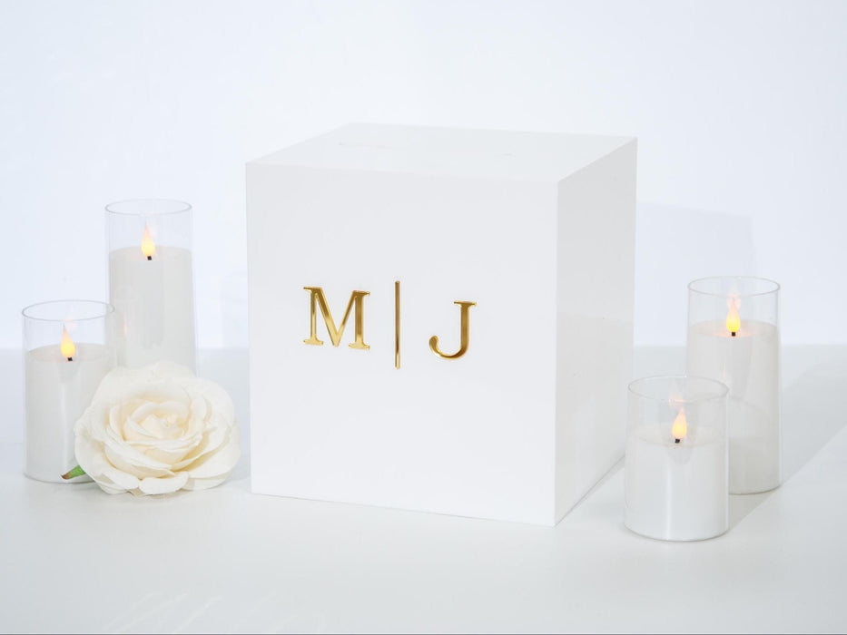 Acrylic Wedding Card Box - Custom Wedding Envelope Box with Lock, Personalized Wedding Decor, Memory Box for Gifts, Money Box