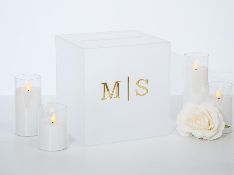 Acrylic Wedding Card Box - Custom Wedding Envelope Box with Lock, Personalized Wedding Decor, Memory Box for Gifts, Money Box