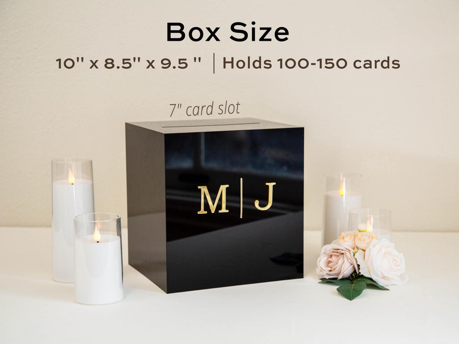 Acrylic Wedding Card Box - Custom Wedding Envelope Box with Lock, Personalized Wedding Decor, Memory Box for Gifts, Money Box