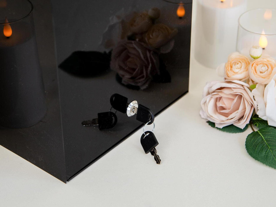 Acrylic Wedding Card Box - Custom Wedding Envelope Box with Lock, Personalized Wedding Decor, Memory Box for Gifts, Money Box