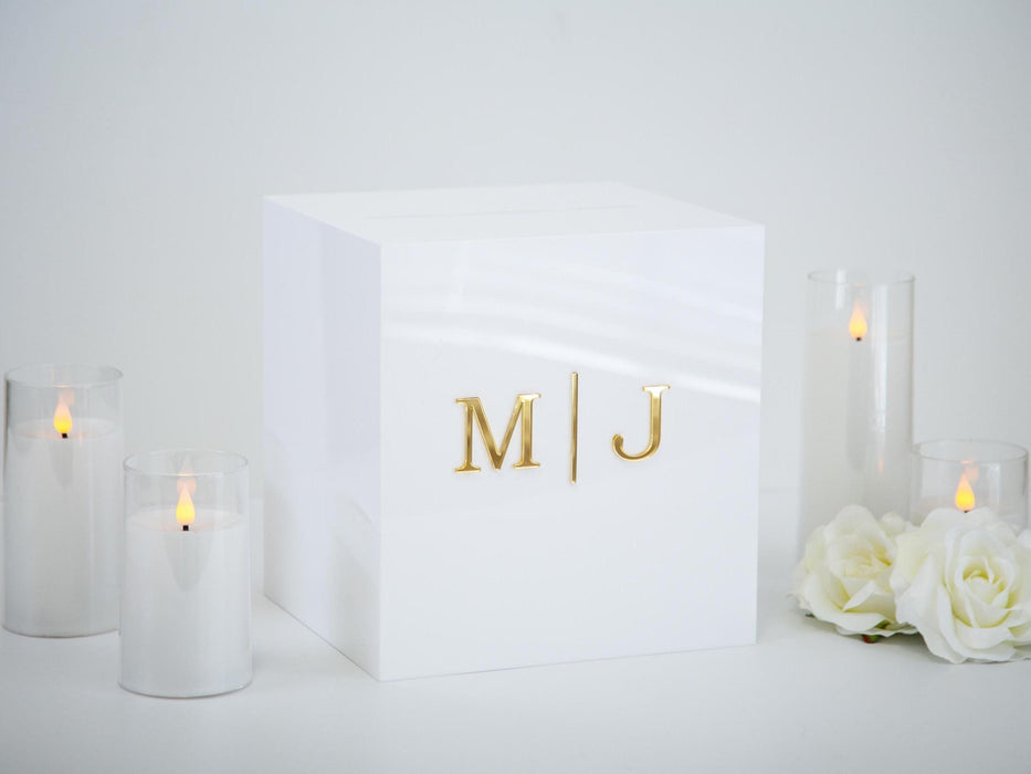 Acrylic Wedding Card Box - Custom Wedding Envelope Box with Lock, Personalized Wedding Decor, Memory Box for Gifts, Money Box