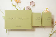 Personalized Wedding Book Set with Guestbook Vow Books (Design 1) - Custom Large 11.5 x 8.5 Guest Signin Book, 5.75 x 4 Vow Books for Marriage Ceremony Reception, Gift for Engaged Couple, Eggshell