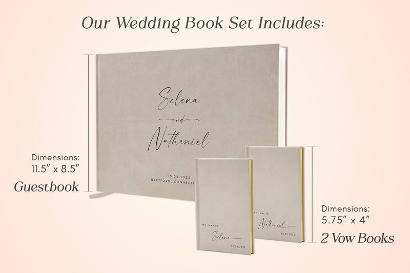 matching guestbook and vow book set — additional product view