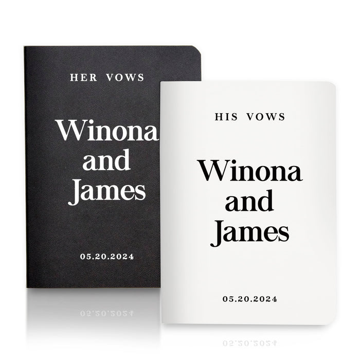 Personalized Soft Cover His Her Vow Books