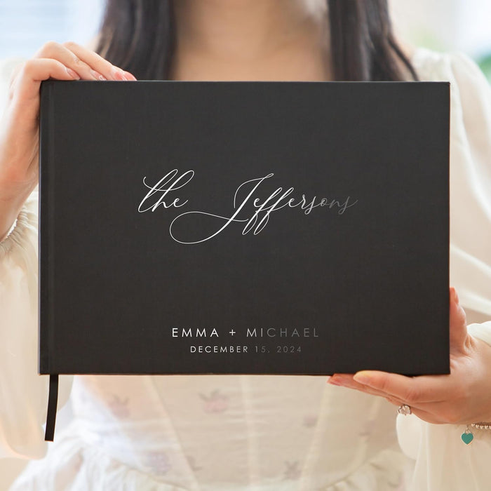 Custom Foil Personalized Guest Book - Style F5