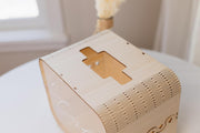 Wedding Card Box (Design 1 Clear) - Reception Table Money Cash Gift Favor Honeymoon Fund Collecting Storage Holder for Birthday Graduation Party Quinceanera Bridal Baby Shower Decor, 9.5" x 7.5"