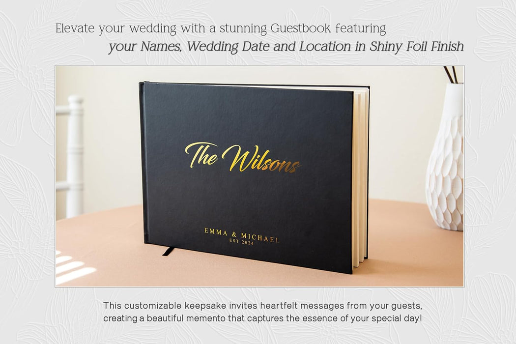 Custom Foil Personalized Guest Book - Style F2