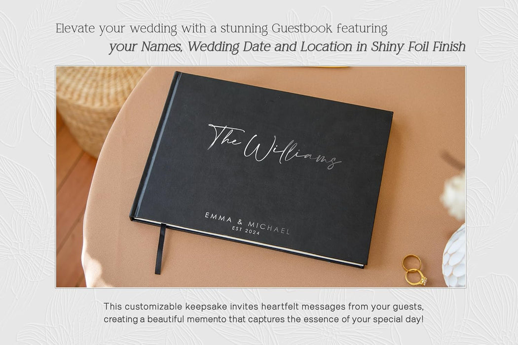 Custom Foil Personalized Guest Book - Style F1