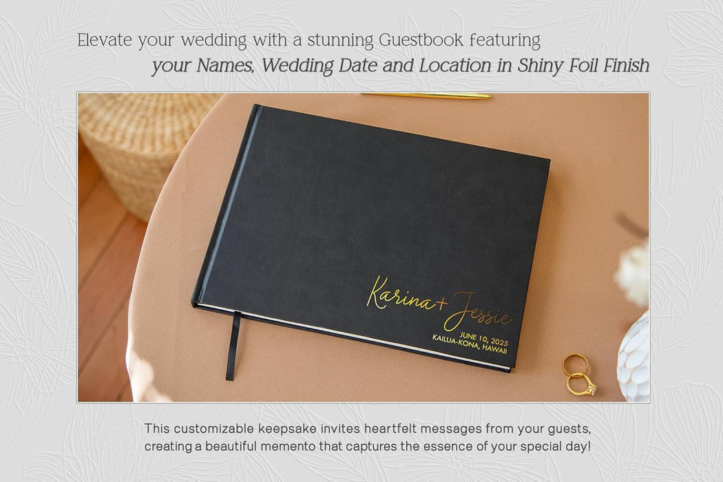 Custom Foil Personalized Guest Book - Style F4