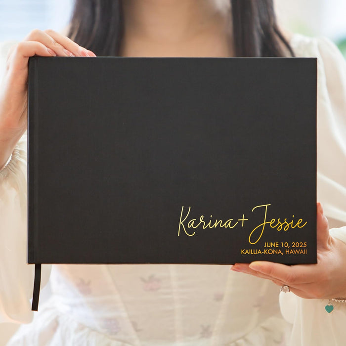 Custom Foil Personalized Guest Book - Style F4