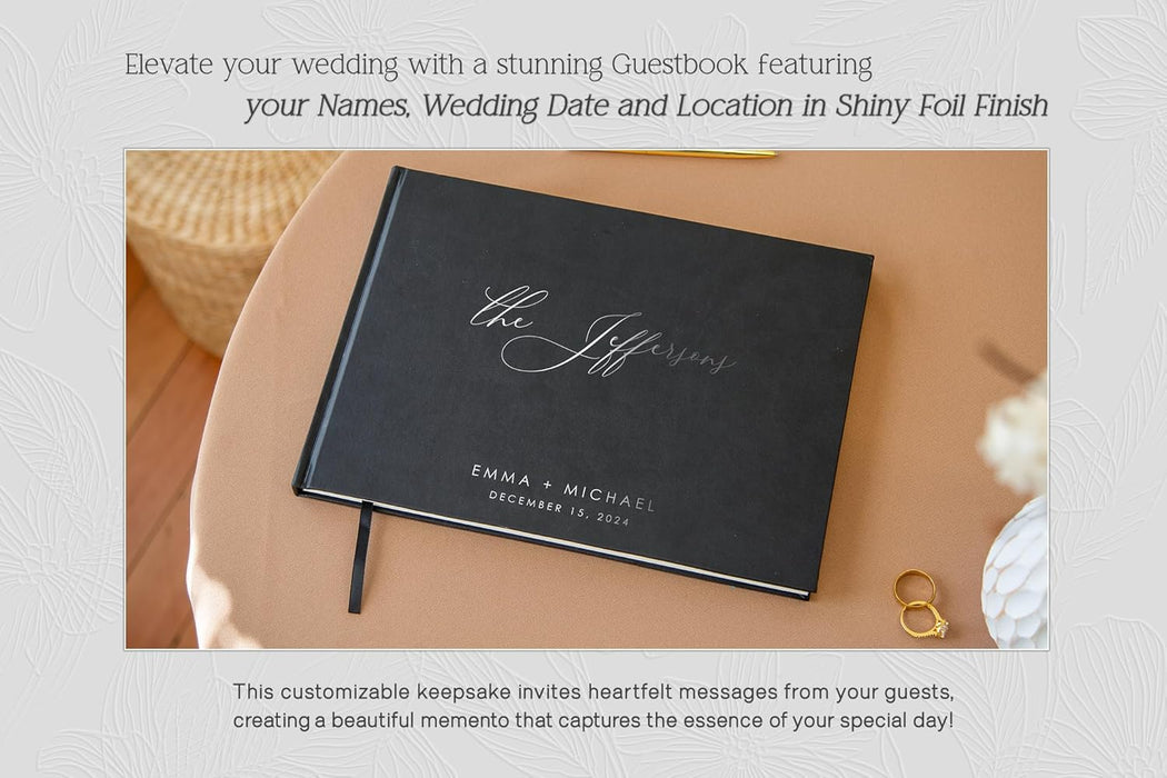 Custom Foil Personalized Guest Book - Style F5