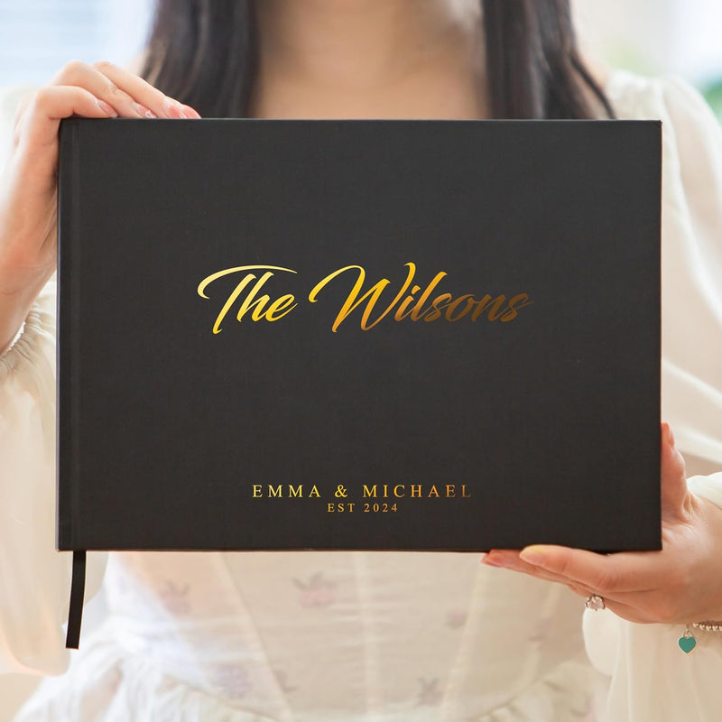 Custom Foil Personalized Guest Book - Style F2