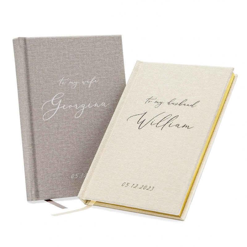 personalized hardcover vow books — product photo