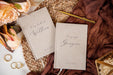 Vow Books Set of 2 (Wife Husband Design) - Custom Hard Cover Luxury Modern Wedding Ceremony or Vow Renewal Booklets, Bride Groom Gifts, Engagement Party or Reception Speech Notes