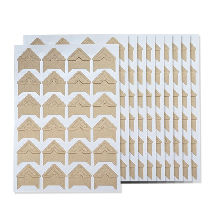 10 Sheets Brown (240 Photo Corner Stickers)
