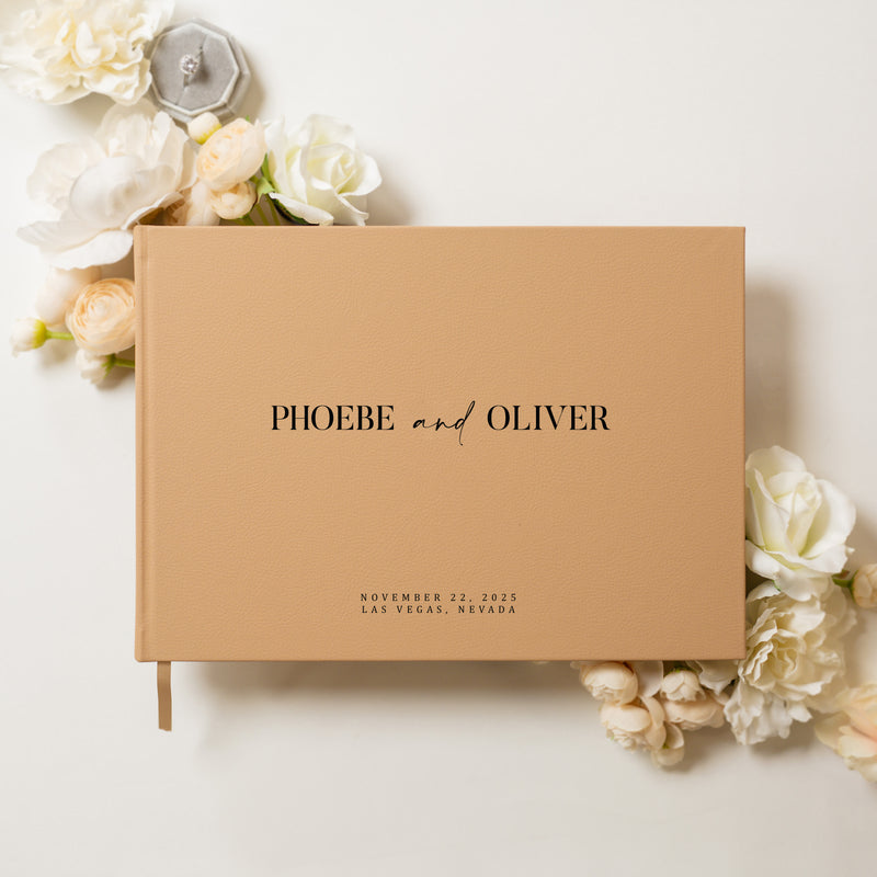 personalized blank-page wedding guestbook — additional product view