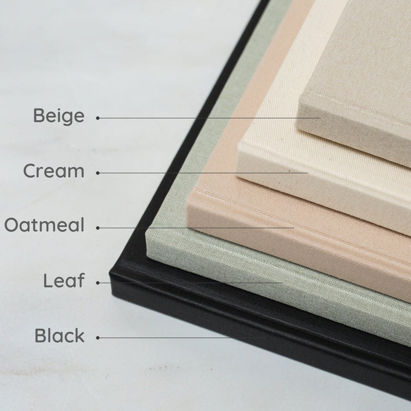 Real Linen Guest Book - 9.5 x 7" (Design 7)