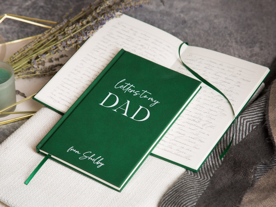 Letters to my Dad Lined Notebook - Hard Cover Book for Dad, Grief Loss Sympathy Journal, Father of the Bride Groom Wedding Thank You Gift