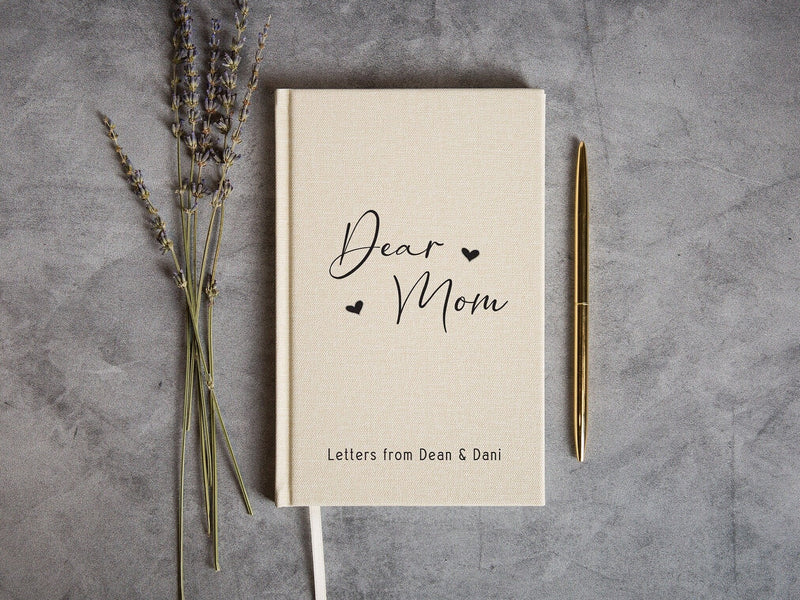 Dear Mom Lined Notebook - Hard Cover Letters Journal Mom Wife Girlfriend, Wedding Gift for Mom from Bride Groom, Thoughtful Gift for Mother
