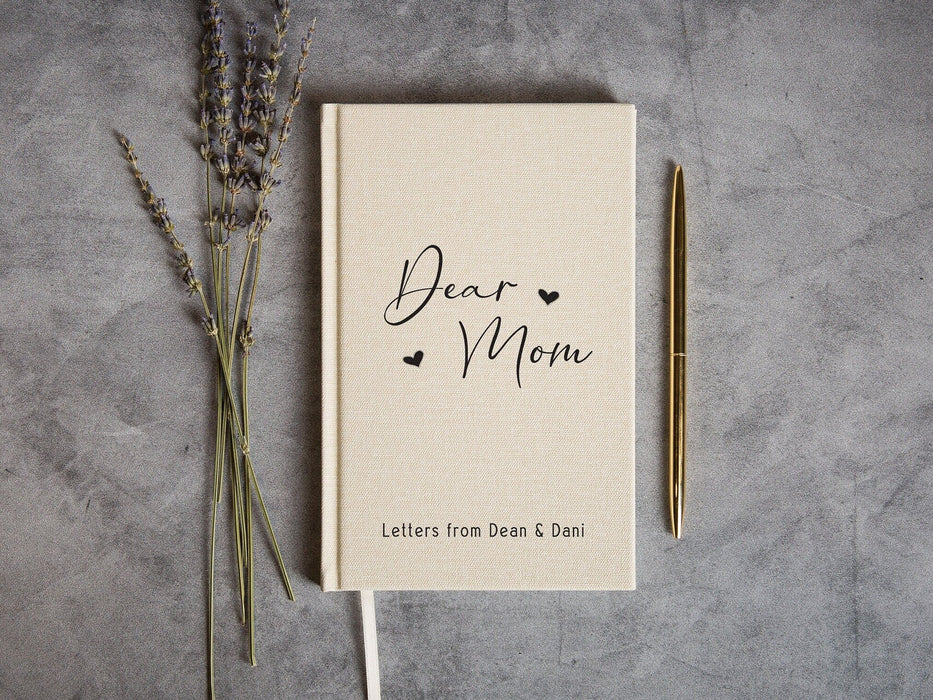 Dear Mom Lined Notebook - Hard Cover Letters Journal Mom Wife Girlfriend, Wedding Gift for Mom from Bride Groom, Thoughtful Gift for Mother