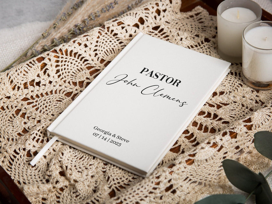 Pastor Lined Notebook - Custom Gift for Pastor, Christian Gifts, Personalized Book, Religious Leader Gifts, Ceremony Prayer Notebook