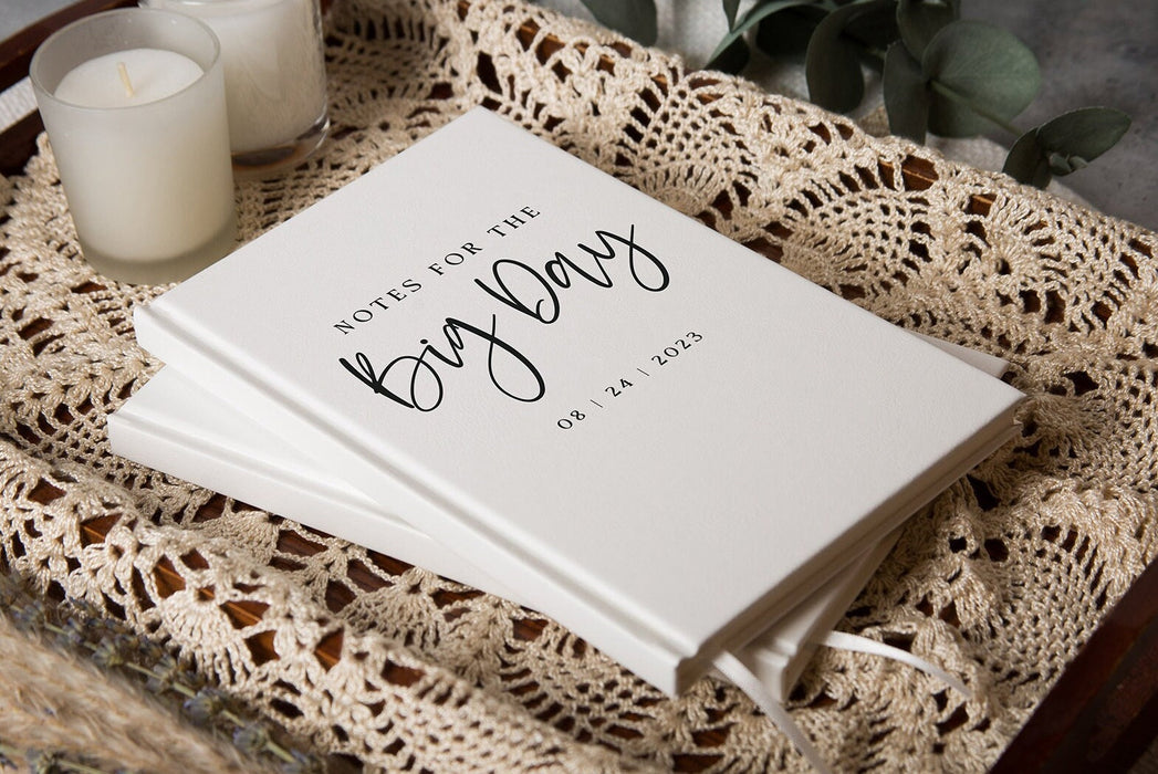 Notes for the Big Day Lined Notebook - Personalized Wedding Notebook, Custom Wedding Planner, Bridal Shower Gift, Wedding Journal Organizer