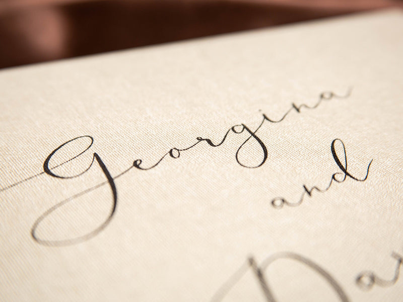 Real Linen Cream Guest Book (Design 4)