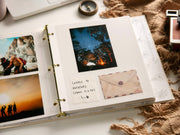 Self Stick Linen Photo Album Binder (D9) - Wedding Guestbook Album Scrapbook Anniversary Love Story Book w/ Refillable Peel-and-stick Pages