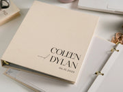 Linen Photo Album Binder (D8) - Custom Wedding Wishes Book Interactive Instax Peel-and-stick Photo Guestbook Memory Keepsake