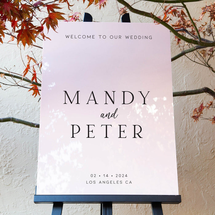 Personalized Acrylic Wedding Welcome Sign (Design 2)