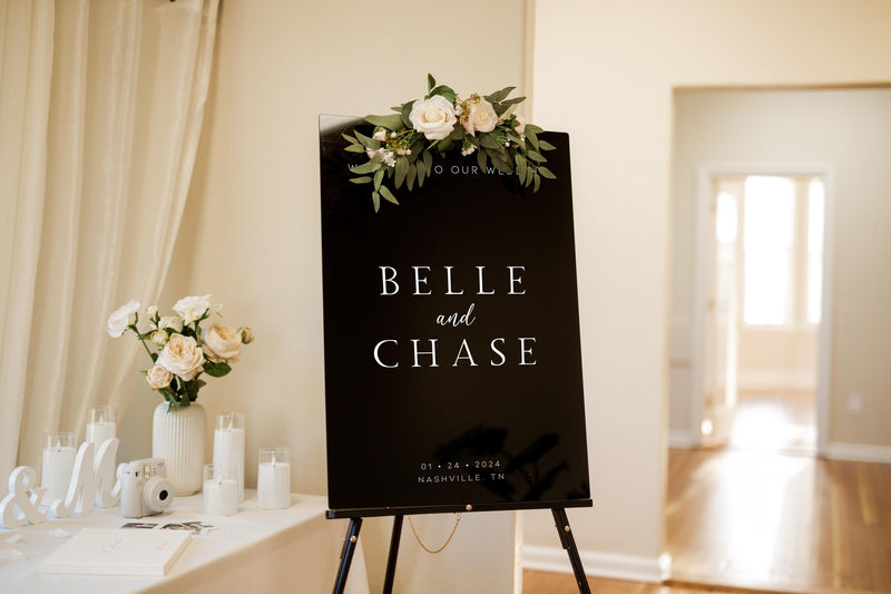 Personalized Acrylic Wedding Welcome Sign (Design 2)