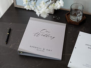 Self Stick Linen Photo Album Binder (D9) - Wedding Guestbook Album Scrapbook Anniversary Love Story Book w/ Refillable Peel-and-stick Pages