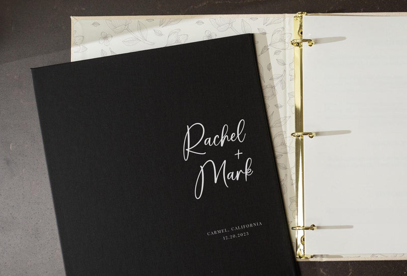 Wedding 3 Ring Linen Binder