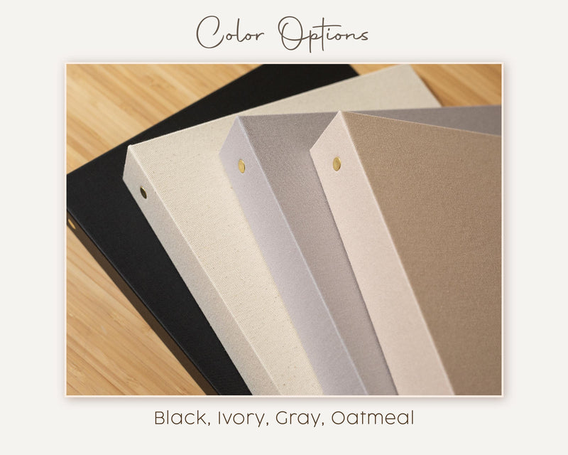 Self Stick Linen Photo Album Binder (D9) - Wedding Guestbook Album Scrapbook Anniversary Love Story Book w/ Refillable Peel-and-stick Pages