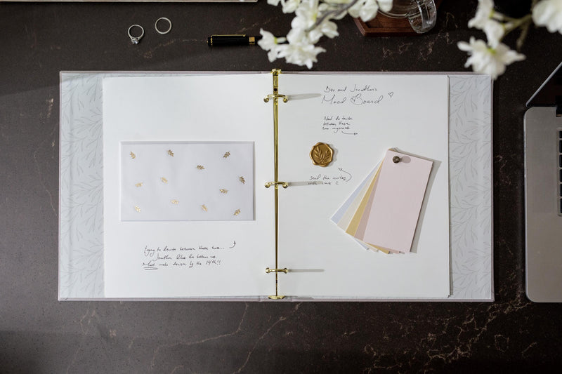 Wedding 3 Ring Linen Binder