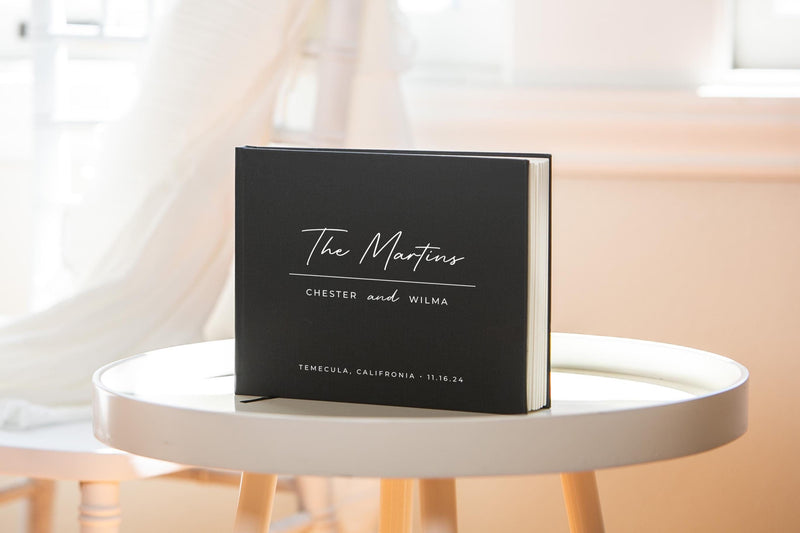 Real Linen Guest Book - 9.5 x 7" (Design 5)